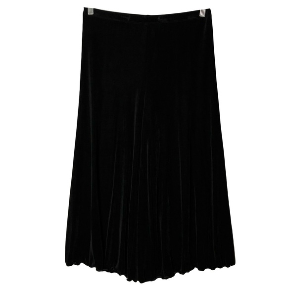 Chico's Pants - Nwot Chicos Travelers Liquid Knit Pant 1/M Wide Cropped Ruffle Hem Non Wrinkle